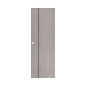 ประตูห้องน้ำ UPVC เจาะลูกบิด ECO-DOOR PE2 70x200 ซม. สีเทาอ่อน-1