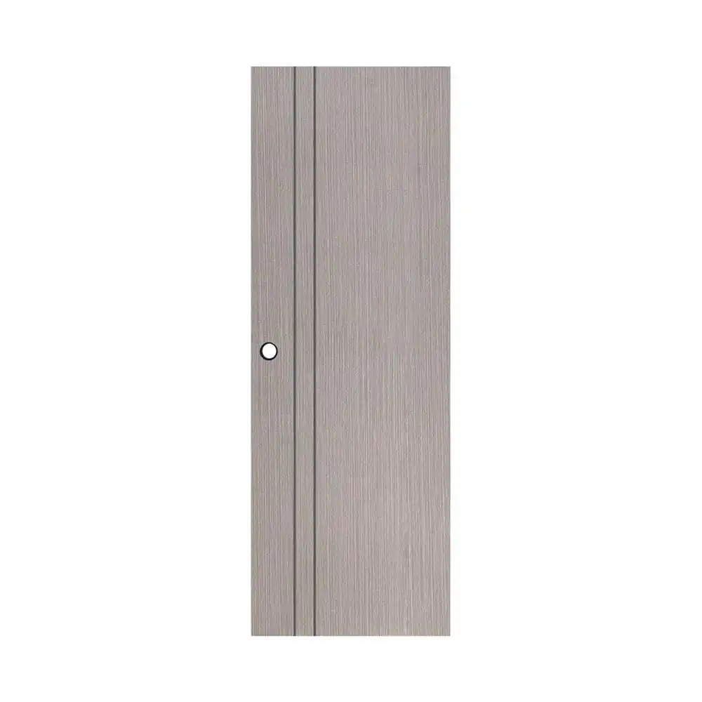 ประตูห้องน้ำ UPVC เจาะลูกบิด ECO-DOOR PE2 70x200 ซม. สีเทาอ่อน-1