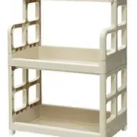 KITCHEN RACK PLASTIC 2TIER+1TIER GREEN