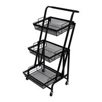 ชั้นวาง3ชั้น มีล้อ COMFY 44x30x94.5cmดำ