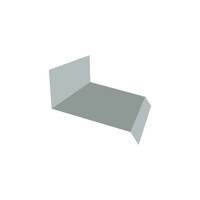 End Wall Flashing Type2 Metal Sheet Colorbond Girth 457 mm. Thredbo White AZ150