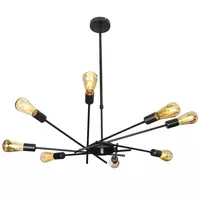CHANDELIER MDL HL-0005/8 EVL MT BK 8L