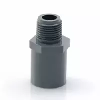 ข้อต่อตรงเกลียวนอก PVC สีเทา 4 หุน ตราช้าง
