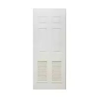 ประตู UPVC Unix ภายใน ขาวเรียบ ช่องฟักเจาะเกล็ด UP-6 เกล็ด 1/2