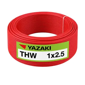 สายไฟ THW 1x2.5 ตร.มม. สีแดง YAZAKI 100 เมตร