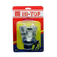 ข้อต่อลม 3 ทาง กลม HI-TOP SMY สีเงิน
