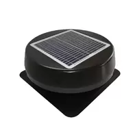 พัดลมระบายอากาศ Solar cell ติดหลังคา ทรงกลม ปรับแผงไม่ได้ 14 นิ้ว