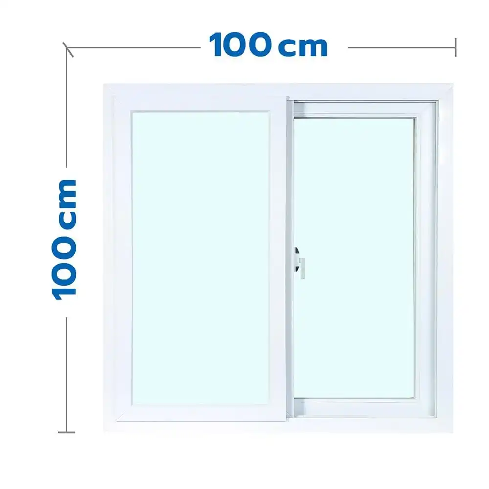 หน้าต่างเลื่อน UPVC S-S MHOLARN 100X100 ซม. สีขาว-1