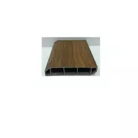 บัวพื้น PVC สีไม้สัก CROBERN 9.5x240x1.5CM