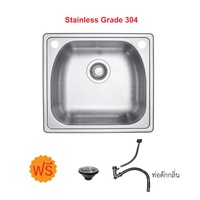 DURAFORM 1-hole stainless steel sink, grade 304, Bella 1 model (No taps)