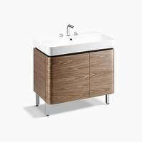 KOHLER Set 8 : ตู้เฟอร์นิเจอร์+อ่างล้างหน้าเคาน์เตอร์ สี Walnut Forefont 900 มม.