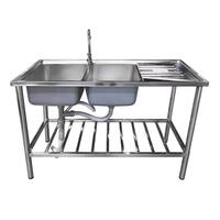 SINK STANDING 2B1D LUC STS-1256 SS