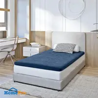 TOPPER BEDSHEET 3.5FT HLS LUKA BLUE