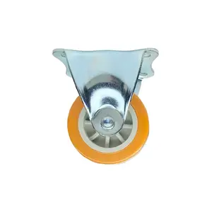 2" Caster Wheel Dead Lock on Orange PP W-1