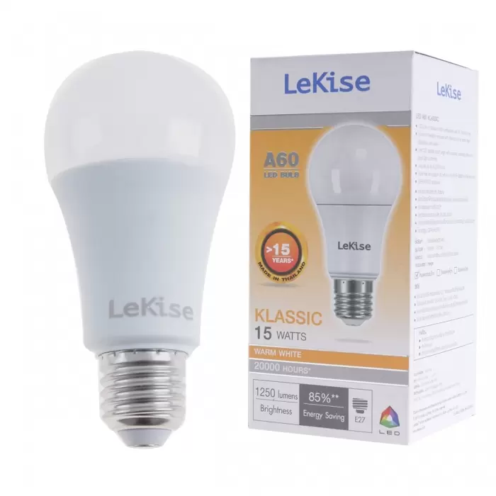 LED light bulb A60 15 watts, Klassic model (Warm White) LEKISE-1