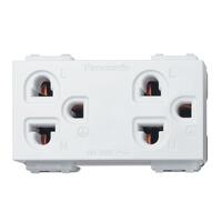 เต้ารับคู่ 3 ขา PANASONIC WEGN 15929 สีขาว