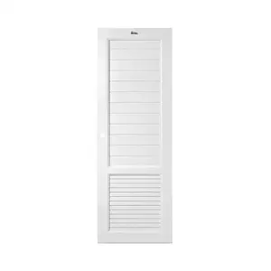 ประตูห้องน้ำ UPVC เจาะรูลูกบิด ASARA S933 70x180 ซม. สีขาว-1