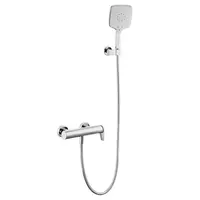 ก๊อกผสมยืนอาบแบบติดผนัง พร้อมฝักบัวสายอ่อน รุ่น Avid KOHLER K-97368T-4-CP