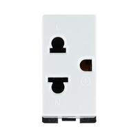 เต้ารับเดี่ยว 3 ขา HACO AP-E132 สีขาว