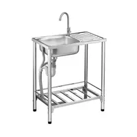 SINK STANDING 1B1D MES PST75 SV
