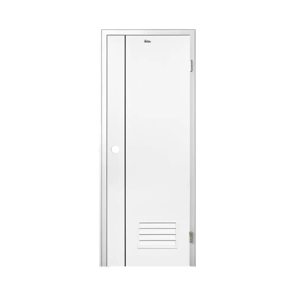 ชุดประตูห้องน้ำพร้อมวงกบ UPVC เจาะลูกบิด ASARA A812 70x180 ซม. สีขาว-1