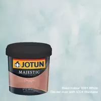 Jotun Majestic Design Pearl 0001 White + 5324 Blentana