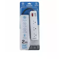 Plug strip, 1 switch, 3 sockets, 2 meters, model AP3159, gray