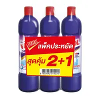 วิกซอล สมาร์ท น้ำยาล้างห้องน้ำ สีม่วง 900 มล. x 2+1