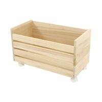 ลังไม้ มีล้อ COZI 60X30X37CM NATURAL