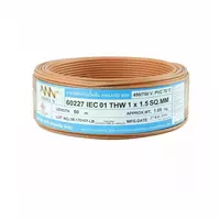 สายไฟ IEC01 THW 1x1.5 ตร.มม. สีน้ำตาล 50 เมตร NNN