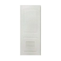 ประตู UPVC Unix ภายนอก ขาวเรียบ ช่องฟักเจาะเกล็ด UP-2 เกล็ด 1/4