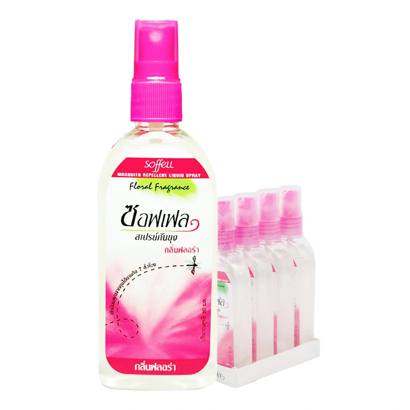 Soffell Mosquito Repellent Spray Flora Scent 80 ml x 4-1