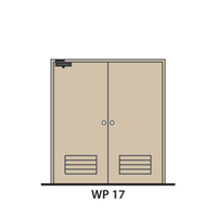 ประตูเหล็ก LYNN WP17-MT (สีครีม PE-702461)