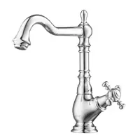 Single faucet for washbasin with push-button drain (gold color) Glamis model COTTO CT1201C18#GR