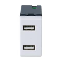 เต้ารับ USB HACO 1 ช่อง AP-USB2 2 แอมแปร์ สีขาว