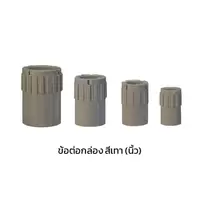 ข้อต่อกล่อง ร้อยสายไฟ PVC สีเทา