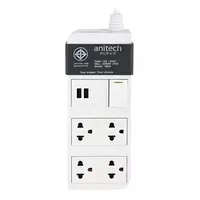 รางปลั๊กไฟ4ช่อง1สวิตซ์2USB H624-GY3M ANI