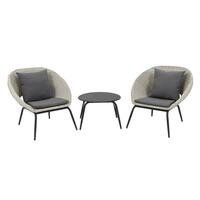 2-SEAT SAND RATTEN PE LIGHT GREY