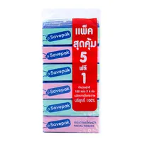 เซพแพ็ค กระดาษเช็ดหน้า 150 แผ่น x 5+1