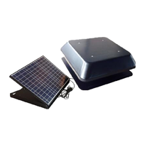 พัดลมระบายอากาศ Solar cell ติดหลังคา ทรงสี่เหลี่ยม แยกแผง ปรับแผงได้ 12 นิ้ว