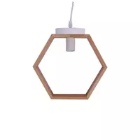 Chandelier MD-1, hexagonal bulb, model 5076, wood color, HEAP