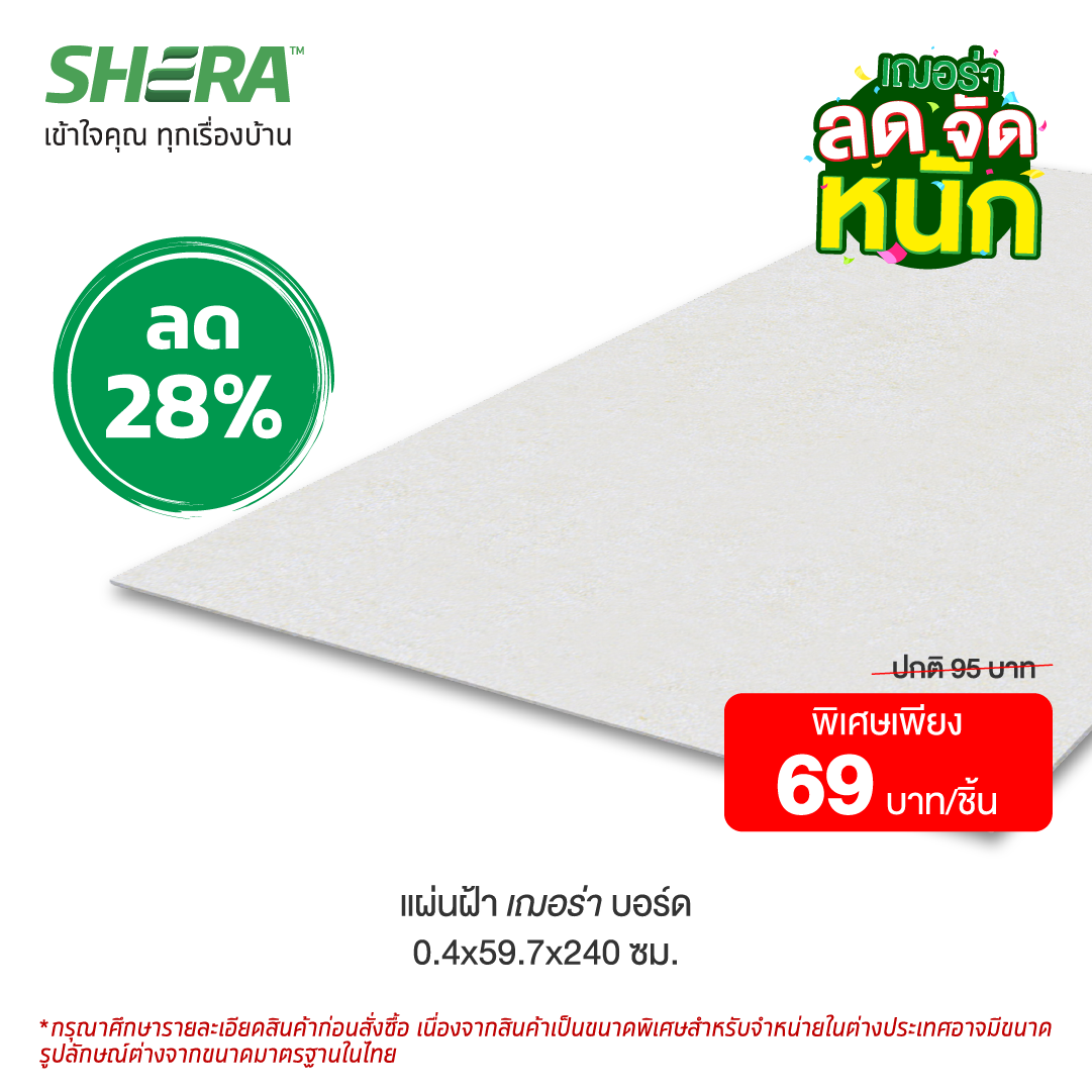 Shera Board Ceiling Panel 0.4x59.7x240 cm. (Clearance Sale)-1