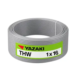 สายไฟ THW 1x16 ตร.มม. สีเทา YAZAKI 100 เมตร