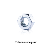 White Zinc Jam Nuts M10-1.5