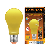 หลอดไฟ LED E27 10W สีเหลือง ทรงลูกแพร์ LAMPTAN A60 PHOTON