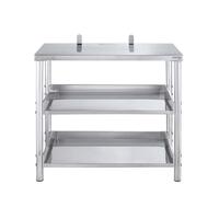 โต๊ะวางเตาคู่ MESTER SH 8071-1 สเตนเลส