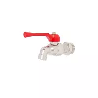 ก๊อกบอลสนาม 3/4 นิ้ว (6 หุน) ด้ามแดง รุ่น -002 สีแดง