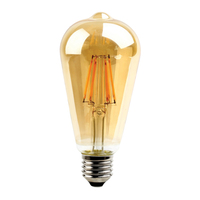 หลอดไฟ LED E27 6W วอร์มไวท์ ST64 SHINING FILA AMBER