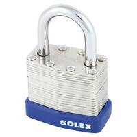 กุญแจสปริง SOLEX LAMINATED 40 มม. สีสเตนเลส