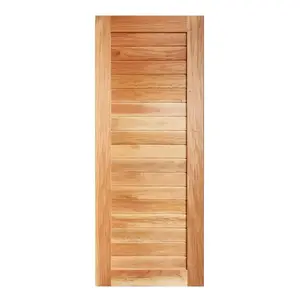 ประตูไม้เนื้อแข็งAZLE MDPK-02 80X200CMทำสี (1252961)